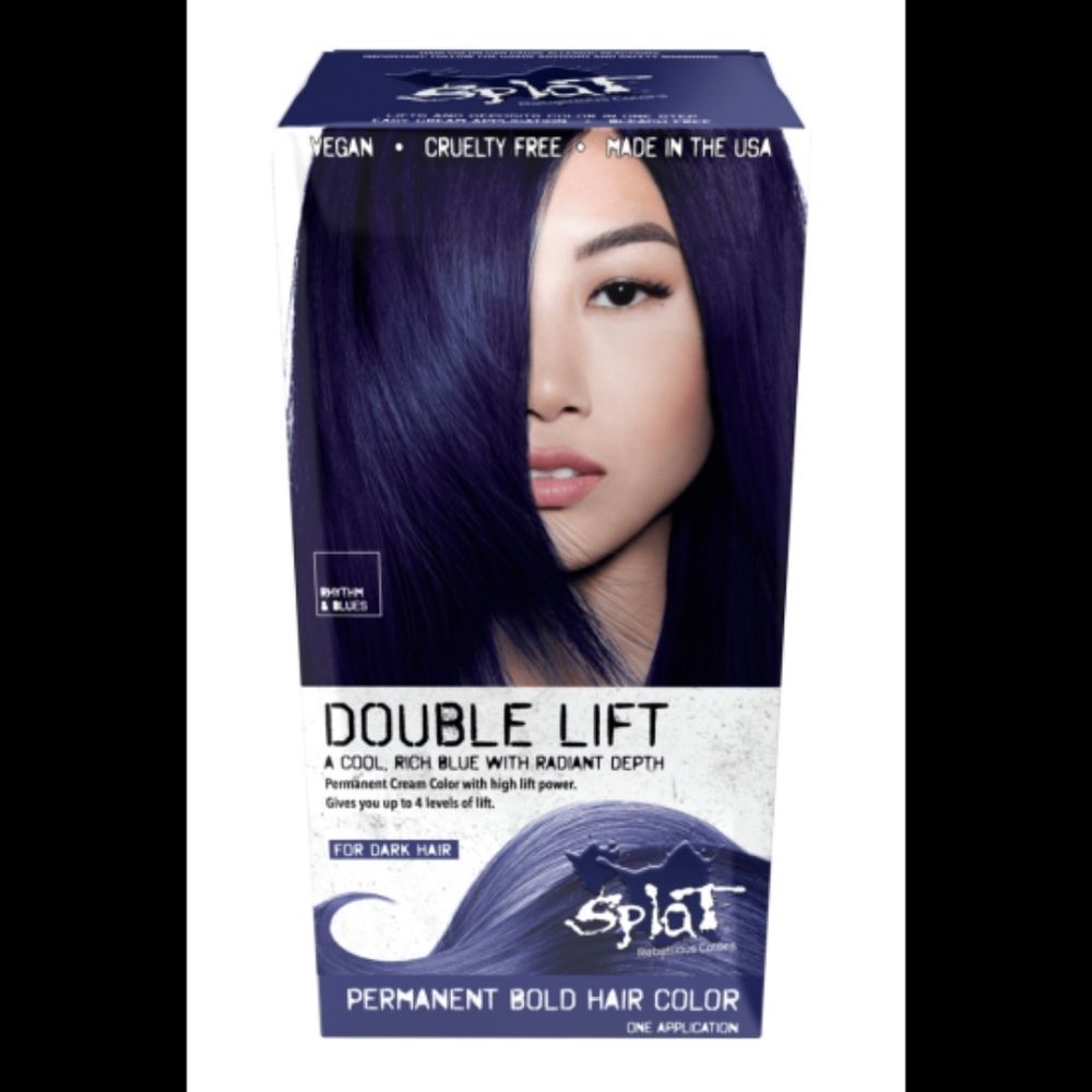 NEW Splat Double Lift Permanent Blue Dye Color for Dark Hair, Rhythm & Blues